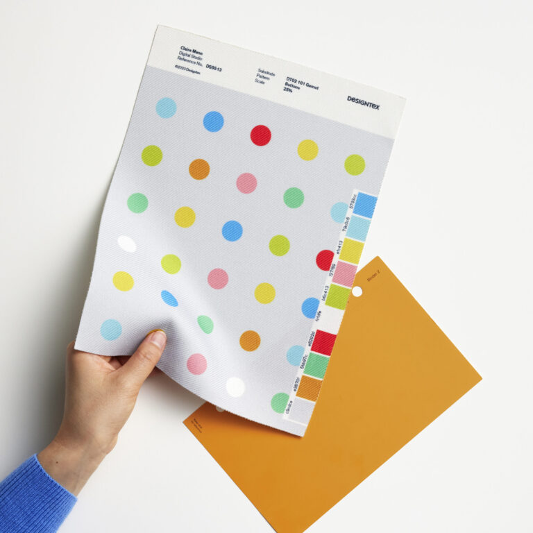 A picture of a sample with the pattern 